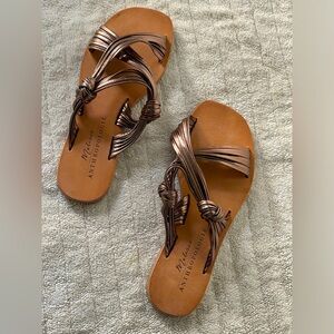 Matisse by Anthro metallic bronze sandals